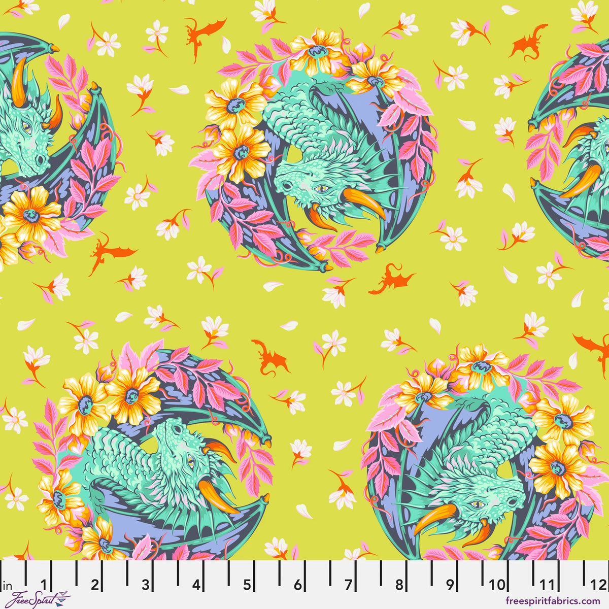 Dragon Ball She - Apple - Legendary quilting cotton by Tula Pink