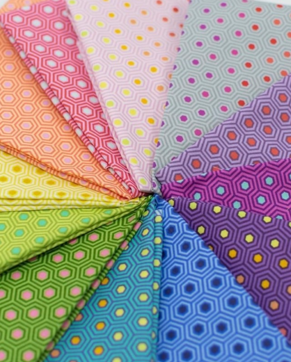 Tula Pink Hexy collection artwork